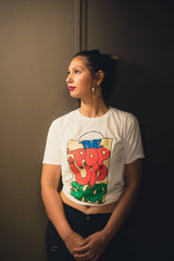 The Pop Up Shop White Logo Tee- White